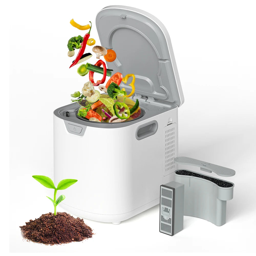 Electric Kitchen Composter 4.2L - Home Smart Food Waste Recycling Machine for Dry Fertilizer Production