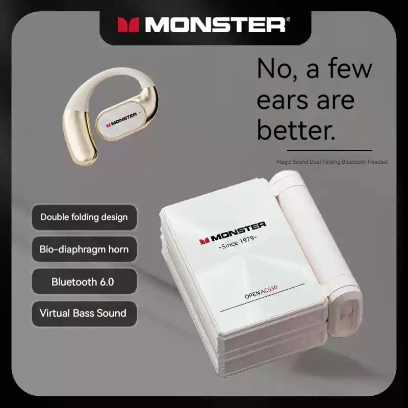 MONSTER AC530 Bluetooth 6.0 IPX5 Waterproof Bone Conduction Earphones 