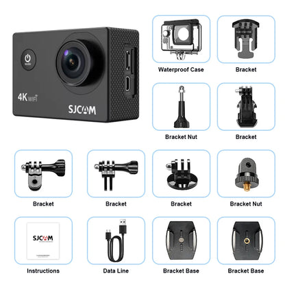SJ4000 Air 4K Action Camera - Waterproof up to 30M, 2.4G WiFi, Ideal for Sports and Outdoor Activities