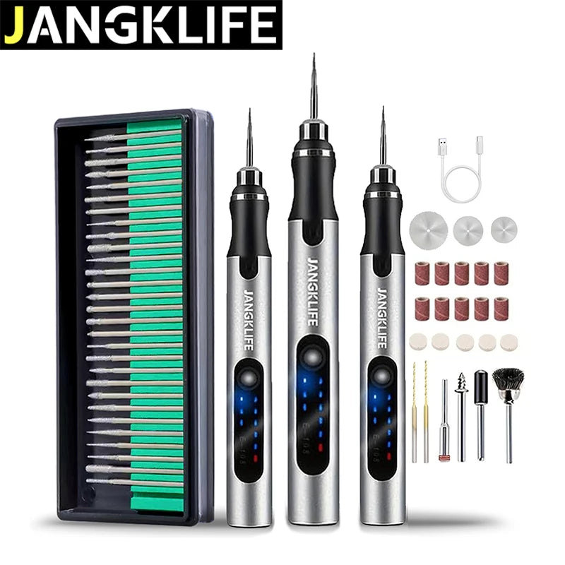 Jangklife  Rotary Tool Kit for Woodworking and Engraving - DIY Projects