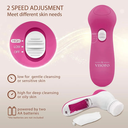 5-in-1 Facial Cleansing Brush and Multi-Functional Rotating Massage Device for Pore Cleansing Electric 