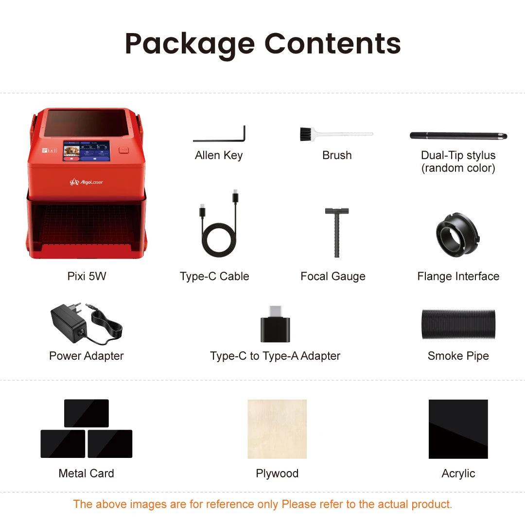 PIXI Entry-Level Mini DIY Laser Engraver - Enclosed Portable 3W, 5W, and 10W Diode Smart Laser Marker for DIY Cutting and Engraving