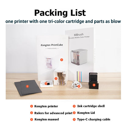 Portable Mini Handheld Inkjet Printer with WiFi and USB Connectivity for iOS and Android