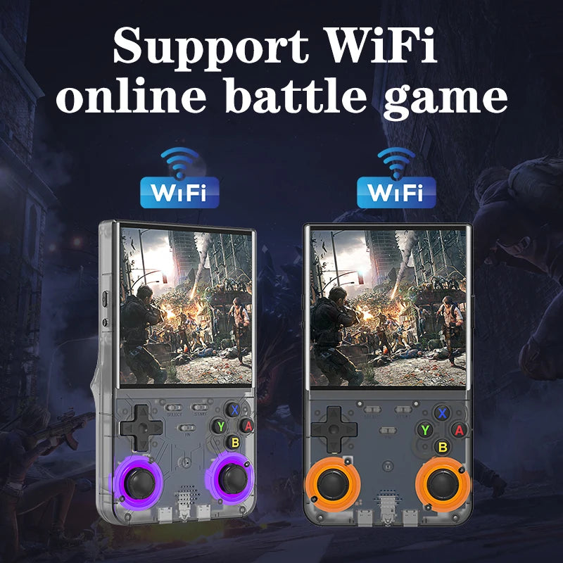 R36 Ultra Portable Retro Game Console with 4'' IPS Screen - Handheld Emulator with 64G/128G Storage and Over 20,000 Games