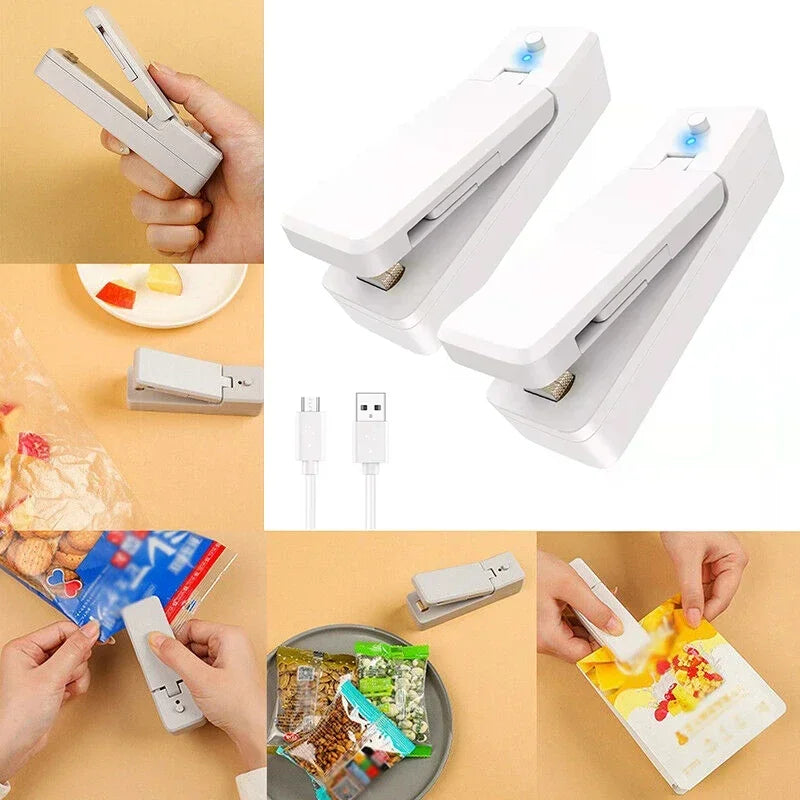 Mini Heat Sealer USB Rechargeable for Food Storage Bags - Compact Kitchen Gadget for Snacks and Sealing
