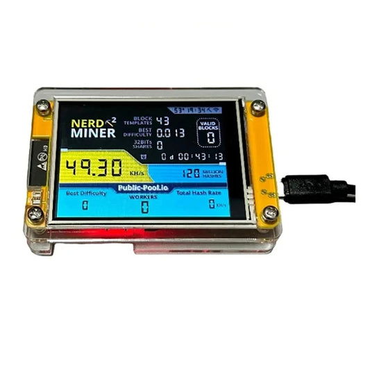 Nerdminer V3 2.8-Inch Bitcoin Solo Mining Machine for Cryptocurrency Mining