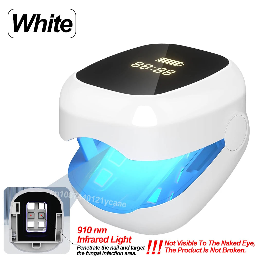Nail Fungus Treatment LED Laser Device for Onychomycosis 905nm Infrared and 470nm Blue Light for Professional Nail Care