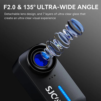 C110 4K HD Waterproof Action Camera with WiFi, Electronic Image Stabilization, 135° Wide Angle Lens, and 2.5-Hour Battery Life