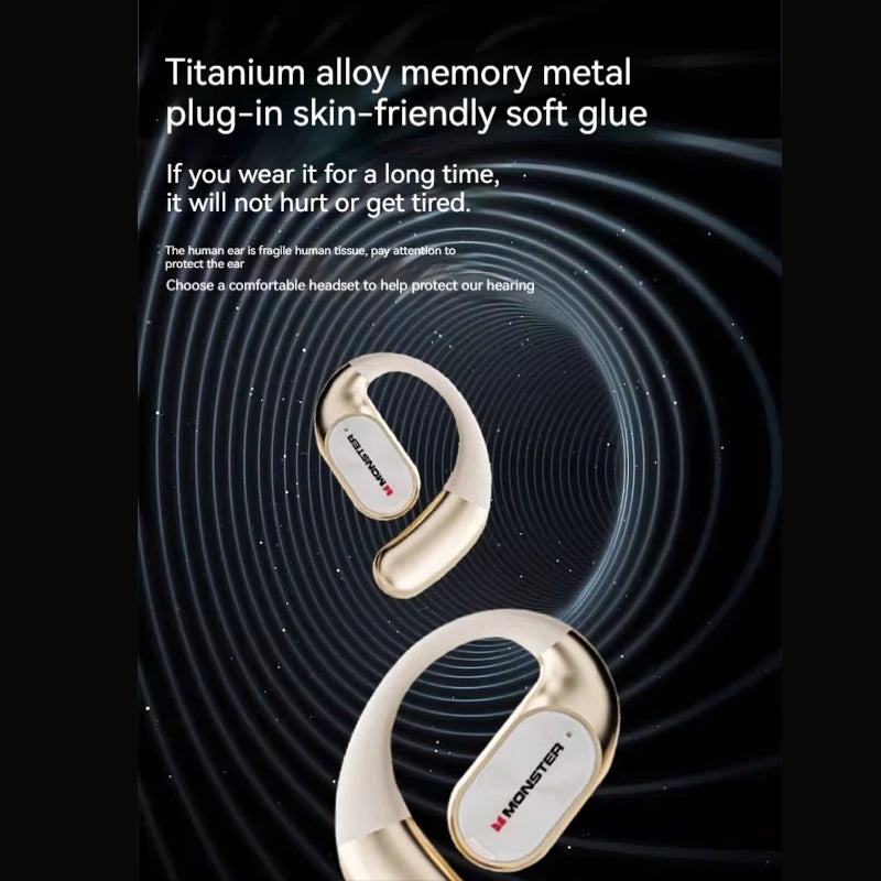 MONSTER AC530 Bluetooth 6.0 IPX5 Waterproof Bone Conduction Earphones 