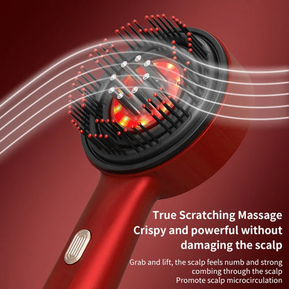 Electric Massage Comb with Vibration, Red Light Therapy for Hair Growth and Scalp Massage, Anti-Hair Loss Oil Applicator