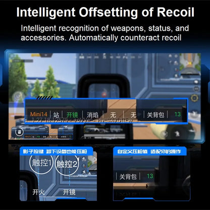 MEMO MB03 Pro Mobile Game Controller with Smart Recoil Control and Vibration for iOS and Android - One-Click Equipment Swap