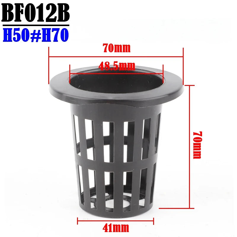 50-Piece Hydroponic Basket Set for Soilless Vegetable Cultivation - Multi-Size Aeroponic Plastic Planting Mesh Pots