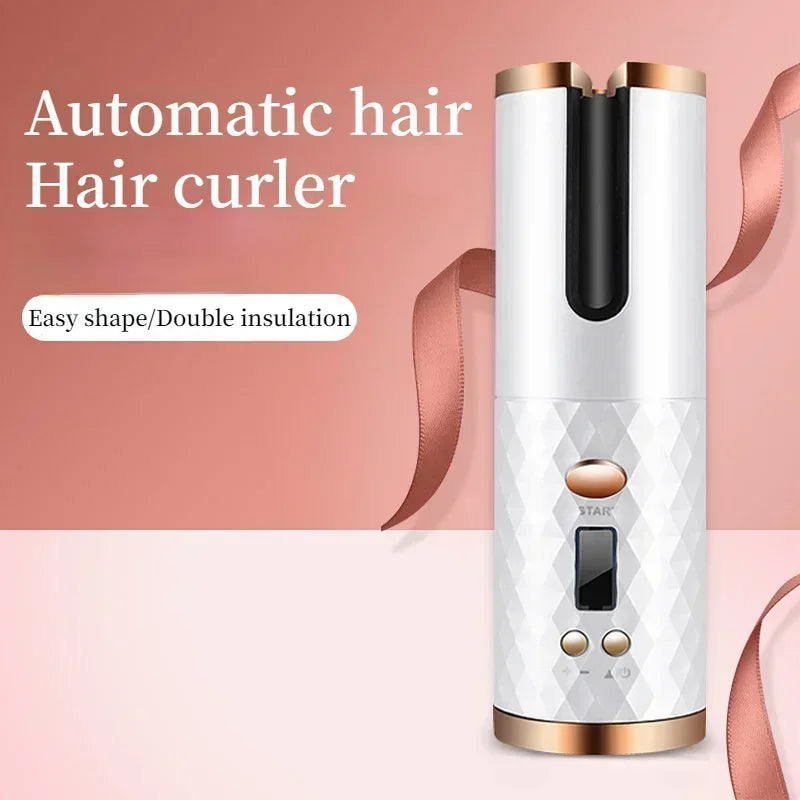 Wireless Automatic Hair Curler with Anti-Scald Technology USB Charging,