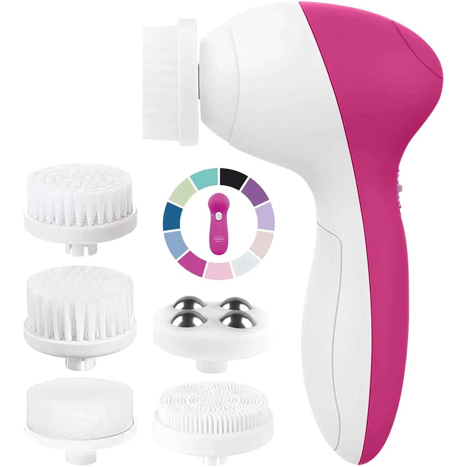 5-in-1 Facial Cleansing Brush and Multi-Functional Rotating Massage Device for Pore Cleansing Electric 
