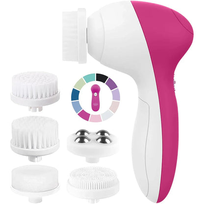5-in-1 Facial Cleansing Brush and Multi-Functional Rotating Massage Device for Pore Cleansing Electric 