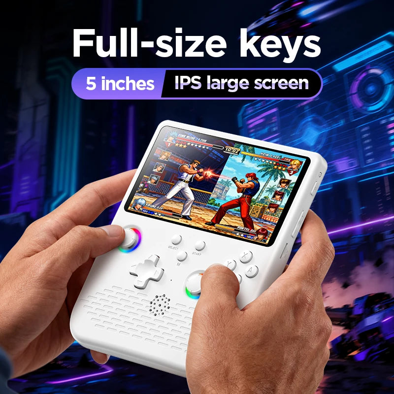 Open-Source H5 Handheld Game Console with Dual Joysticks and 5-Inch IPS High-Definition Display - Mini Nostalgic Arcade Experience