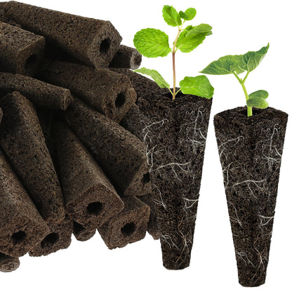 50-Pack Hydroponic Seed Grow Sponges for Root Development - Gardening Pods and Planting Accessories