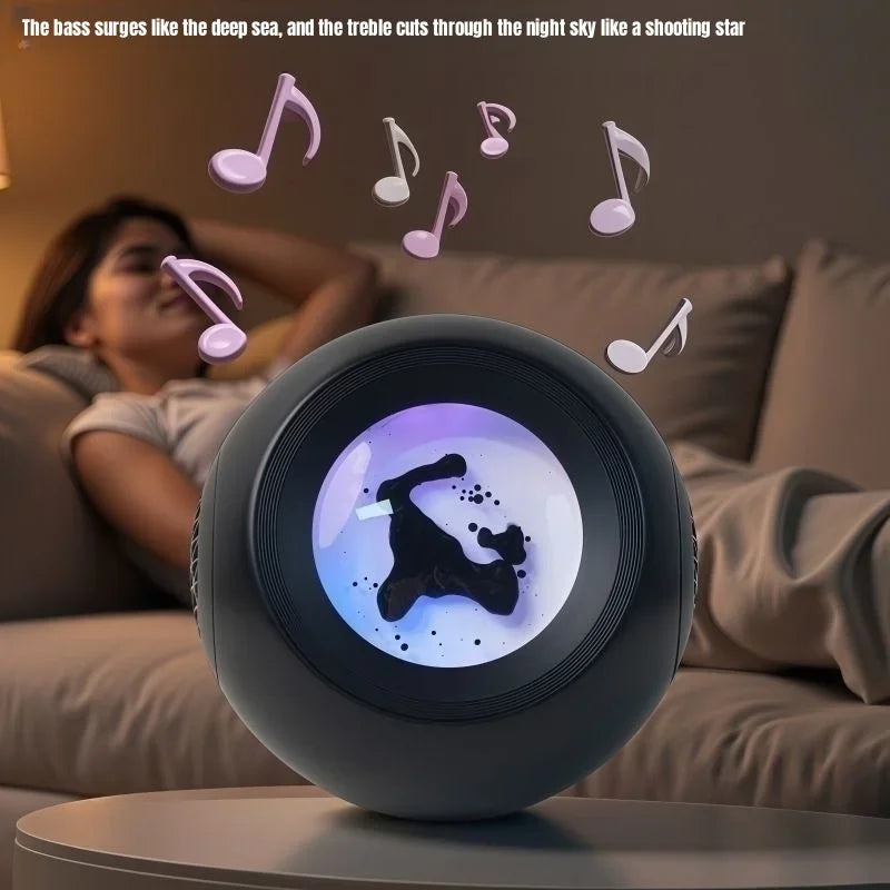 Touch Control and Dancing Magnetic Ferrofluid Display 30W Bluetooth Speaker with - LED Loudspeaker and Decorative 
