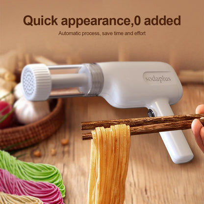 Handheld Pasta and Noodle Maker Machine 6In 1 Cordless Portable Spaghetti Noodles Maker with Dough Cutter