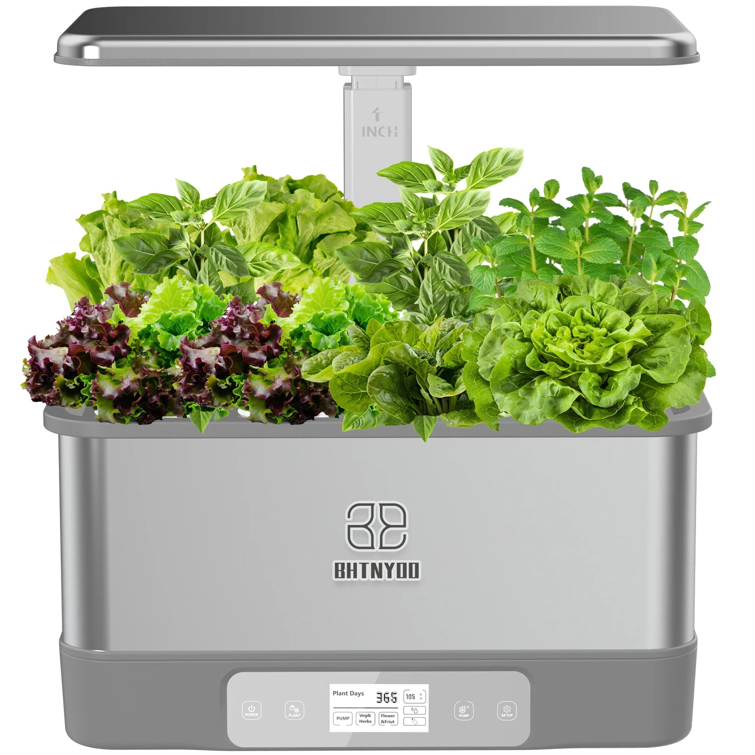 Indoor Hydroponic Garden System with 8-Pod Capacity and LED Grow Lights - Remote Controlled