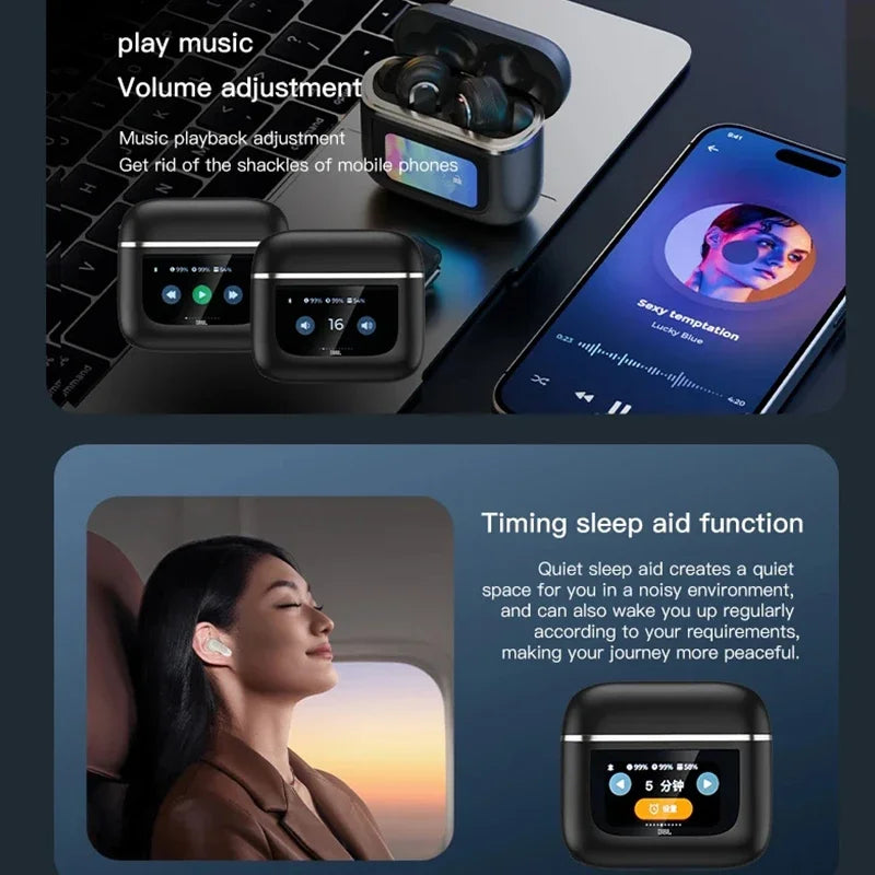 JBL Tour Pro 2 True Wireless Bluetooth Earbuds with LED Smart Display and Noise Cancelling Technology