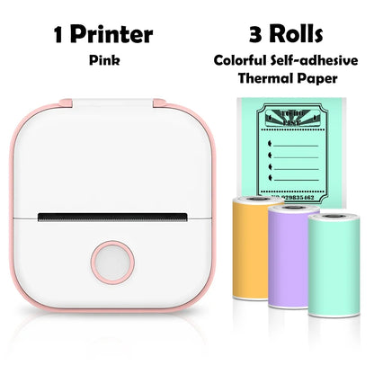 Phomemo T02 Wireless Mini Thermal Printer - Portable Adhesive Sticker Printer for DIY Projects and Journaling, Ideal Gift for Students
