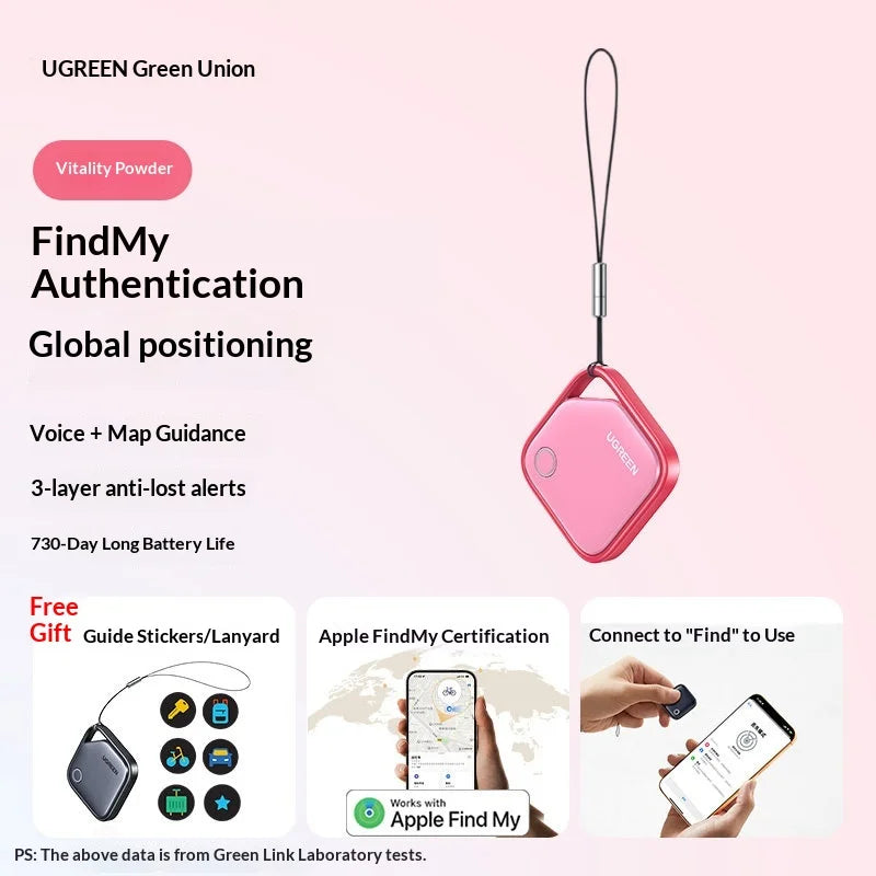UGREEN Smarttag Bluetooth Tracker for Keys and Items with 2-Year Battery Life, Compatible with Apple Find My (iOS Only)