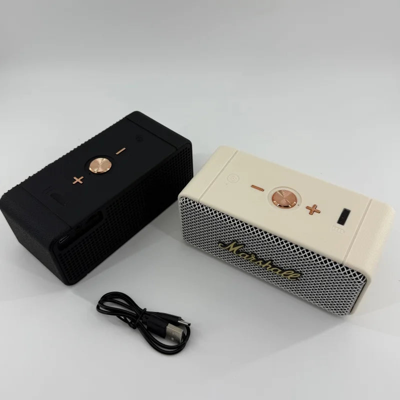 Marshall EMBERTON Portable Bluetooth Speaker - Wireless Retro Music Player with Stereo Subwoofer for Home and Sports