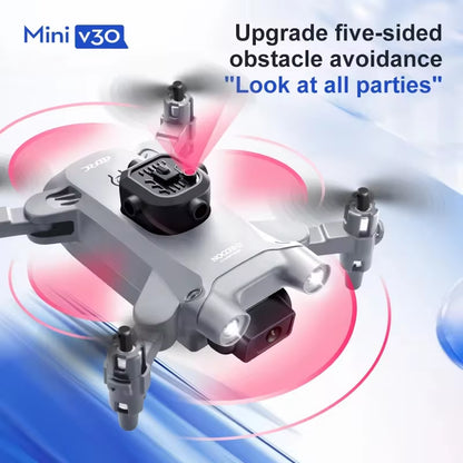 4DRC V30 Mini Drone with Camera HD 4K 1080P FPV RC Drones Profesional Five-Sided Obstacle Avoidance Helicopter Drone Toy 2025