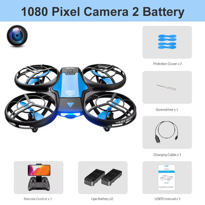 V8 New Mini Drone 4K Profession HD 1080P Wide Angle Camera Wifi FPV RC Dron Height Keep Drones Helicopter Kids Toys