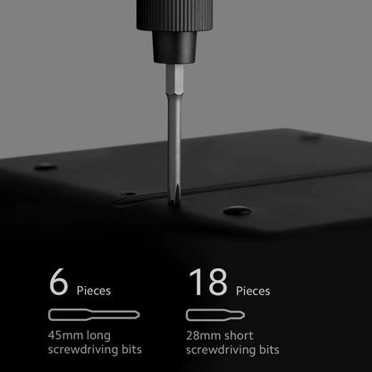 Xiaomi  Electric Precision Screwdriver Kit with 2 Gear Torque Control, 400 Screws, Type-C Rechargeable, Magnetic Aluminum Case