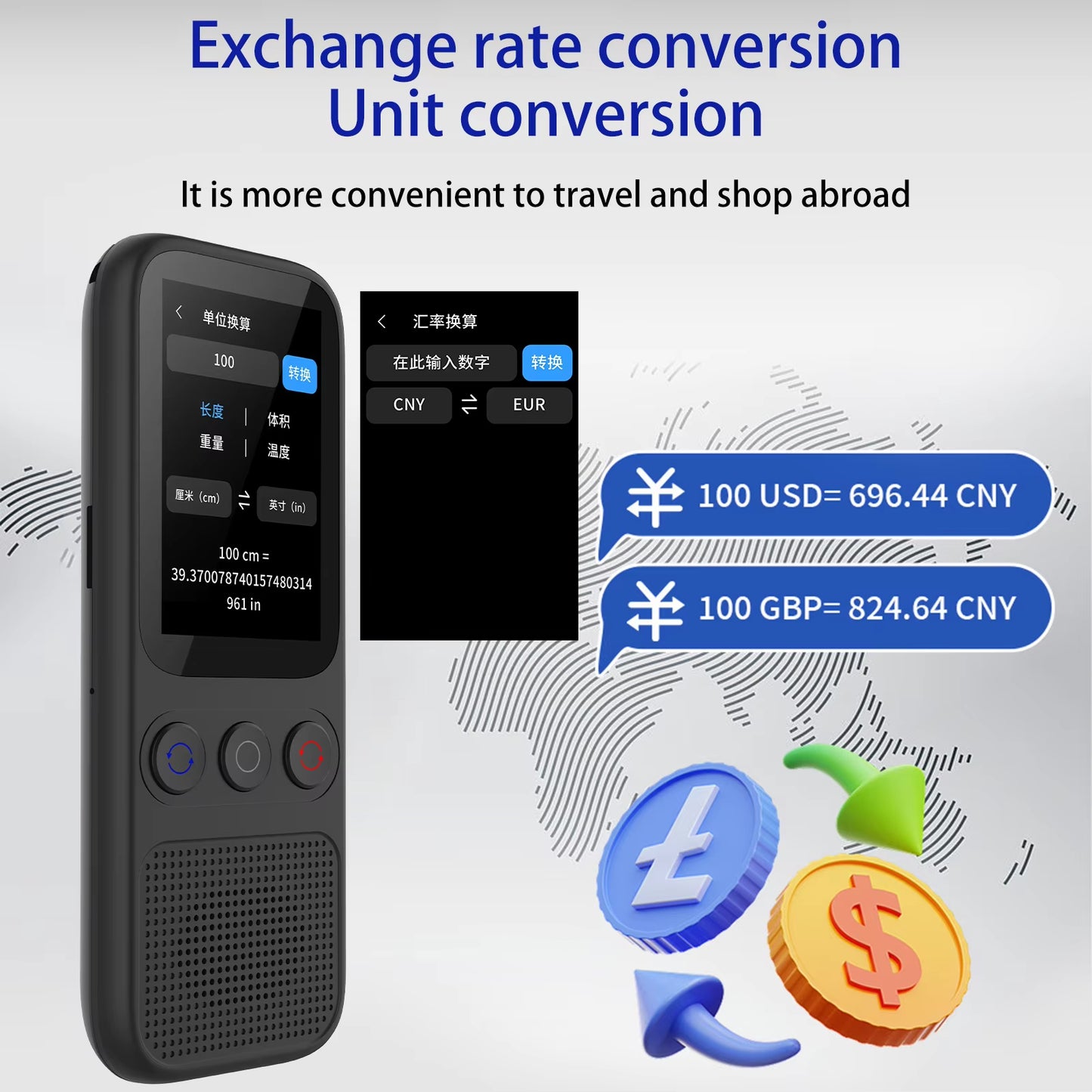 S80 AI Language Translator Device - Voice Translation in 138 Languages, 17 Offline Capabilities, and Simultaneous Interpretation