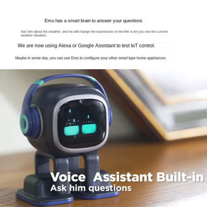 Intelligent AI-Powered EMO Robot Companion - Interactive Voice-Activated Electronic Pet for Adults and Desktop Decoration