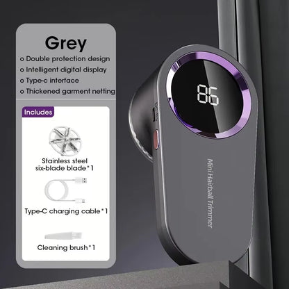 Electric Lint Remover with LED Display - USB Rechargeable Fabric Shaver for Clothing and Sweaters