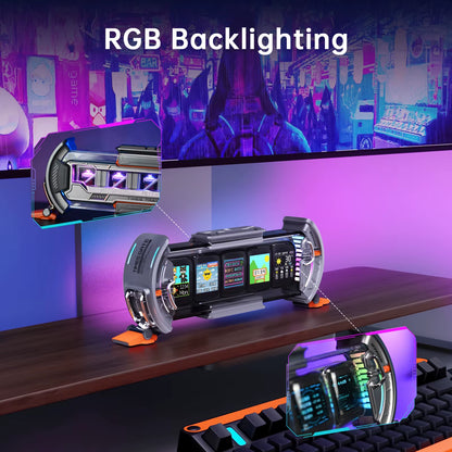 Divoom Times Gate Cyberpunk Gaming Digital Clock with Smart App Control, Wi-Fi Connectivity, and RGB LED Display