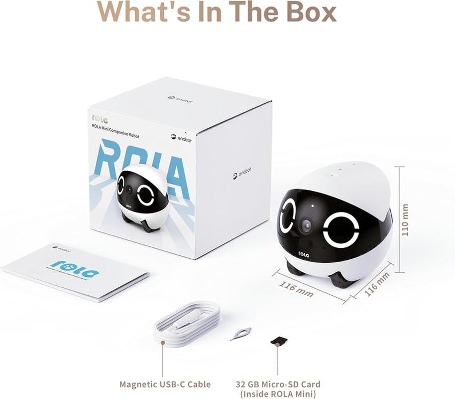 Discover the Enabot EBO 2K Camera Robot ROLA Mini: Your Ultimate Movable Pet Camera with Battery Power, Night Vision, and 2-Way Audio!