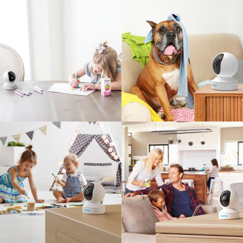 Reolink E1 3MP Pan-Tilt Indoor Security Camera for Any Budget, Person/Pet Detection, Two-Way Audio White
