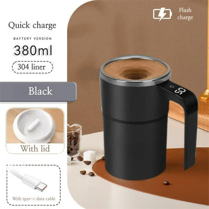 GREEN FOREST Smart Stirring Coffee Mug with Automatic Magnetic Stirring & USB Charging for Home Use 5 Key Features Included Thermostatic Cup