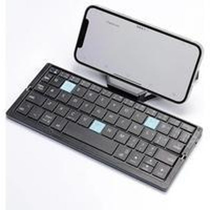 Mini Wireless Keyboard Super Mini Wireless Keyboard - Rechargeable, Foldable Design, Suitable for Android/Windows Tablets and Smartphones, Supports Simultaneous Connection to 3 Devices