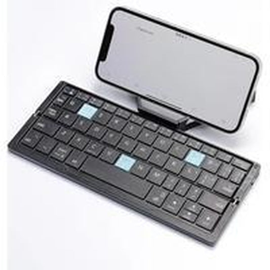 Mini Wireless Keyboard Super Mini Wireless Keyboard - Rechargeable, Foldable Design, Suitable for Android/Windows Tablets and Smartphones, Supports Simultaneous Connection to 3 Devices