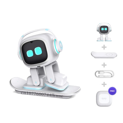 Intelligent AI-Powered EMO Robot Companion - Interactive Voice-Activated Electronic Pet for Adults and Desktop Decoration