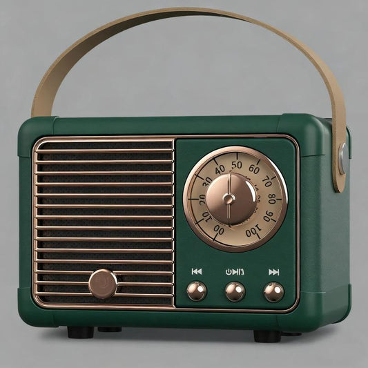 Retro Mini Speaker for Home & Outdoor, Perfect Wireless Gift for Kitchen, Desk, Party. Supports Bluetooth/Usb/Tf/Aux. Vintage Decor.(Green)